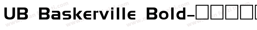 UB Baskerville Bold字体转换